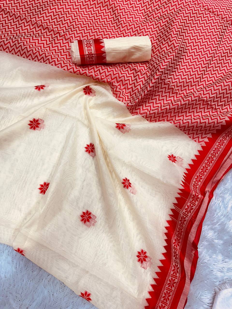 Now New In Market Special Linen Soft Cotton Fabric Saree