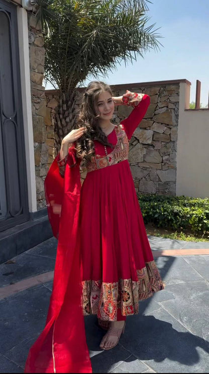 Red Designer Women Dresses, Punjabi Dress, Muslim Dress