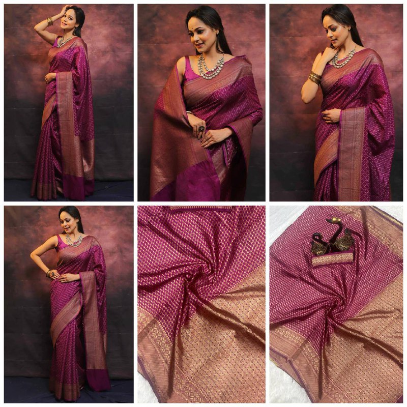 Wine Color Organic Banarasi Sarees For Intimate And Big Fat Indian Weddings, That Are Light On Your Skin And Uplift Your Wedding Shenanigans