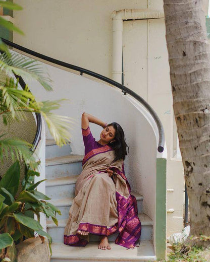 Red Color Soft Lichi Silk Fabric Saree